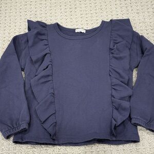Crewcuts Midnight Blue Ruffle Sweatshirt